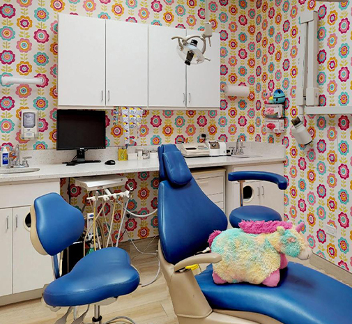 Comfortable kid friendly dental treatment room