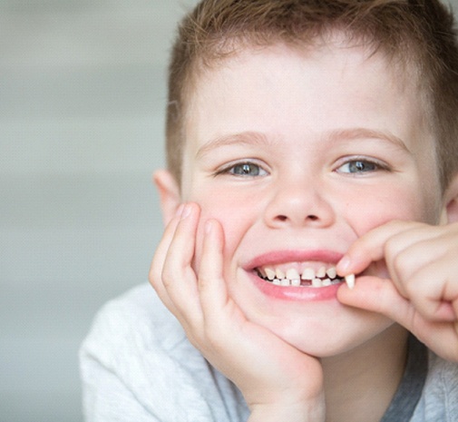 Toddler after tooth extraction in Grayslake