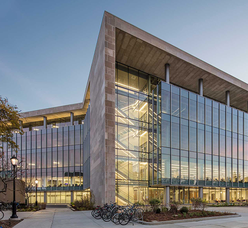 Outside view of dental school building