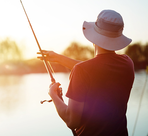 Person fishing